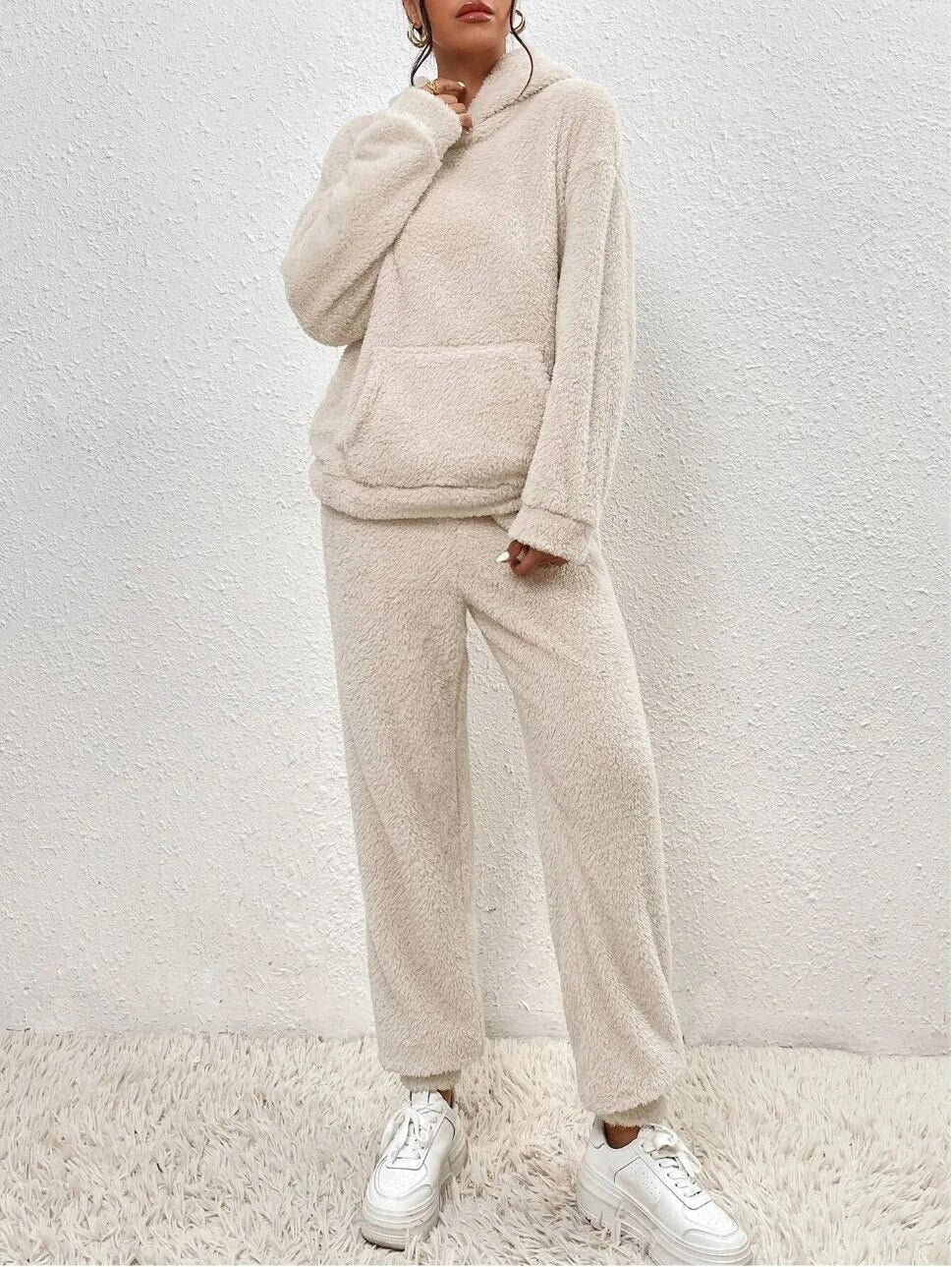 Damen Pullover Set Gemütlich Zweiteilig - IdealeKleiden