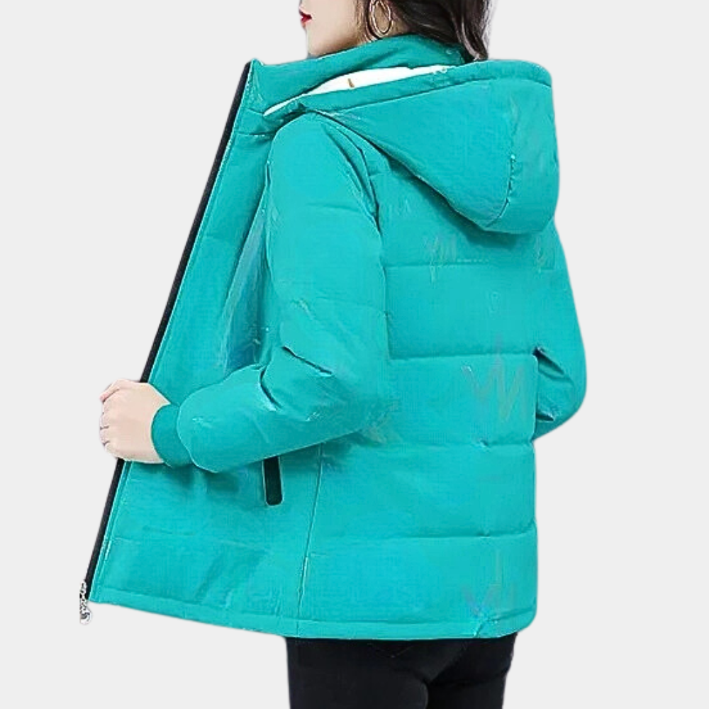 Stylische Damenwinterjacke Wendbar Modern - IdealeKleiden