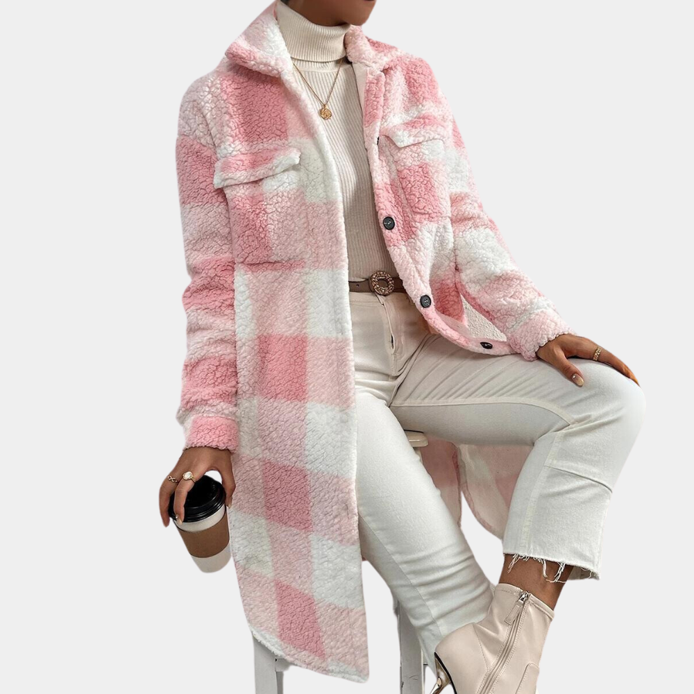 Weiche Winterjacke Damen Teddy Mantel