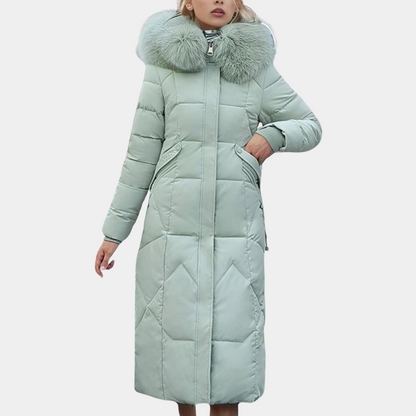 Eleganter Damen Wintermantel Stilvoll Lang