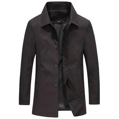 Herren Trenchcoat Elegant Baumwolle Knöpfe - IdealeKleiden