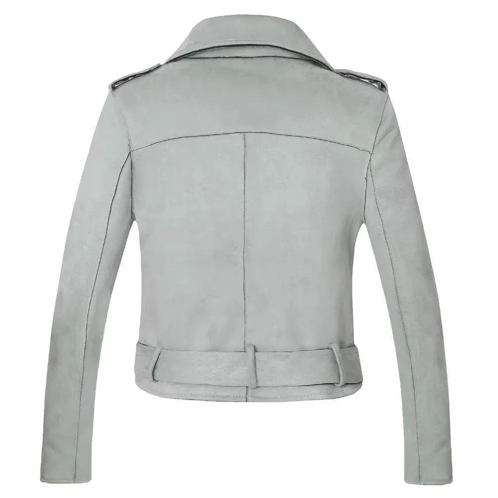 Damen Lederjacke Biker Style - IdealeKleiden