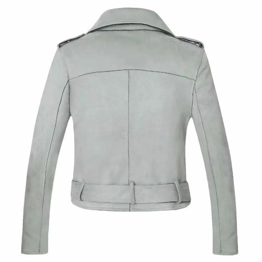 Damen Lederjacke Biker Style - IdealeKleiden