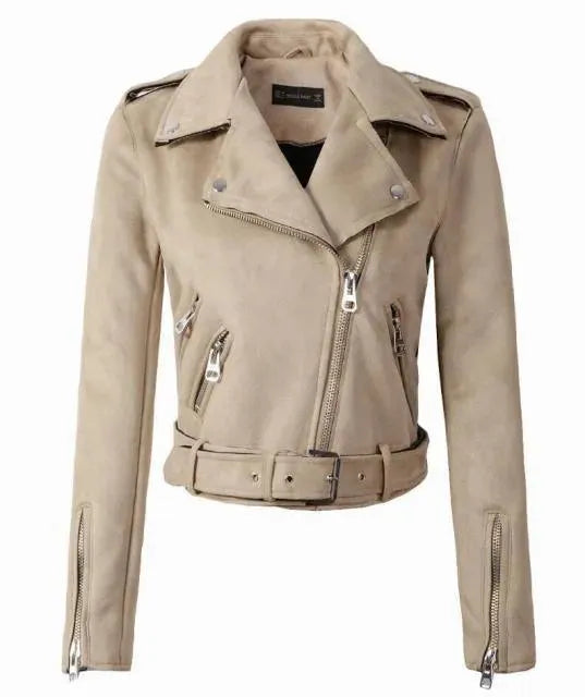 Damen Lederjacke Biker Style