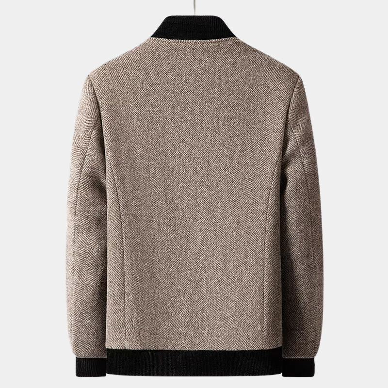 Elegante Herren Winterjacke Schwarz - IdealeKleiden