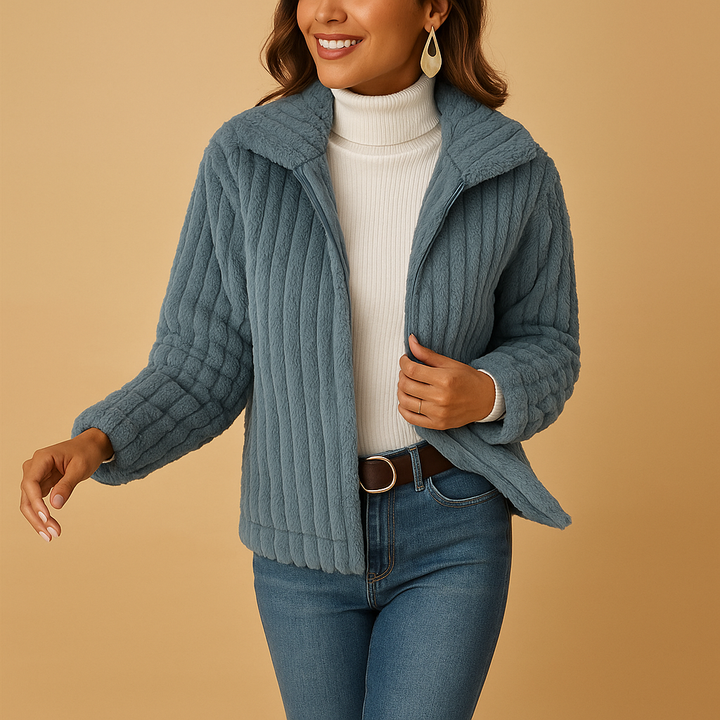 Kuschelige Teddyjacke Damen Modisch
