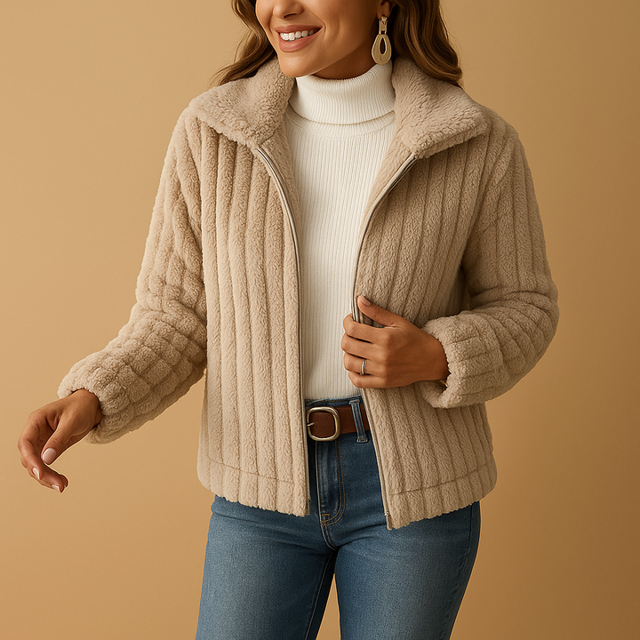 Kuschelige Teddyjacke Damen Modisch - IdealeKleiden