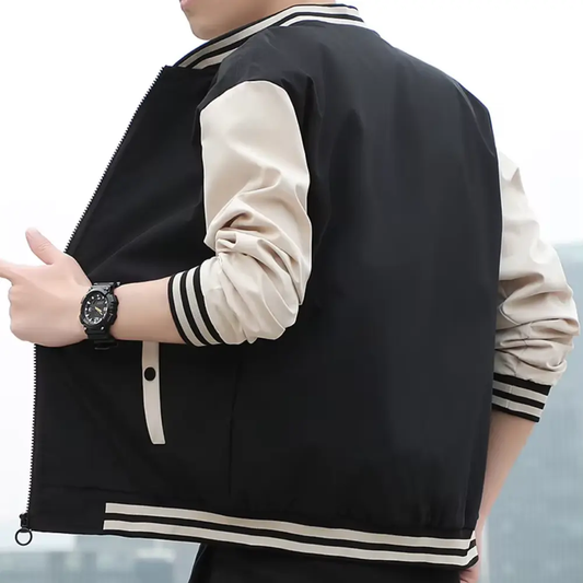 Modische Varsity-Jacke Streifen Design - IdealeKleiden