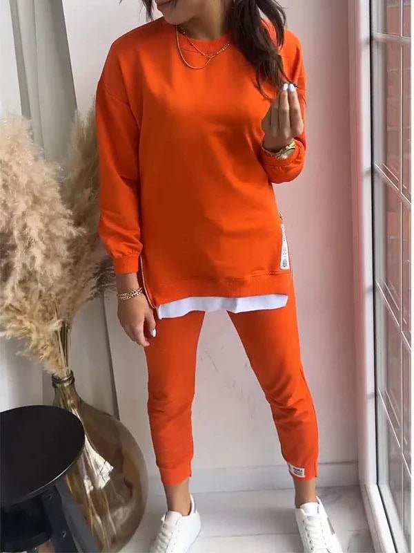 Damen Pullover Hose Set Bequem Alltag