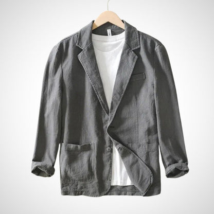 Leichter Herren Blazer Sommer Baumwolle Beige