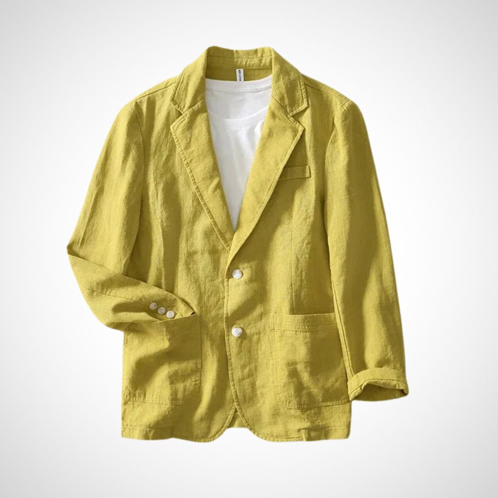 Leichter Herren Blazer Sommer Baumwolle Beige