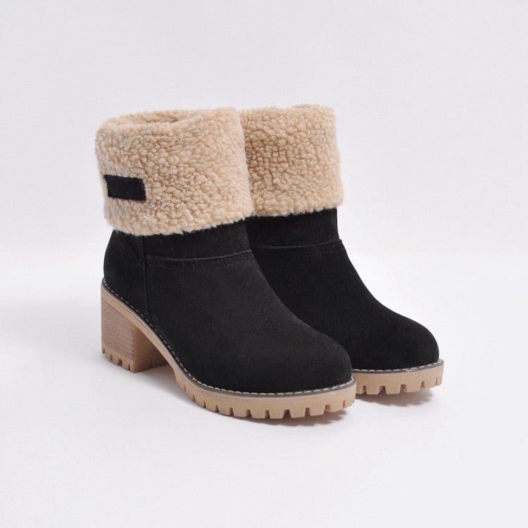 Warmhalter Winterstiefel Damen Absatz - IdealeKleiden