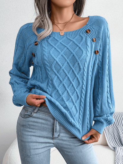 Eleganter Damenpullover mit Knöpfen