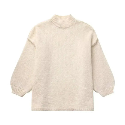 Herbst Pullover Damen Oversized Warm & Bequem
