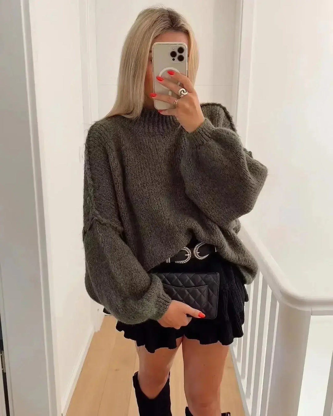 Herbst Pullover Damen Oversized Warm &amp; Bequem