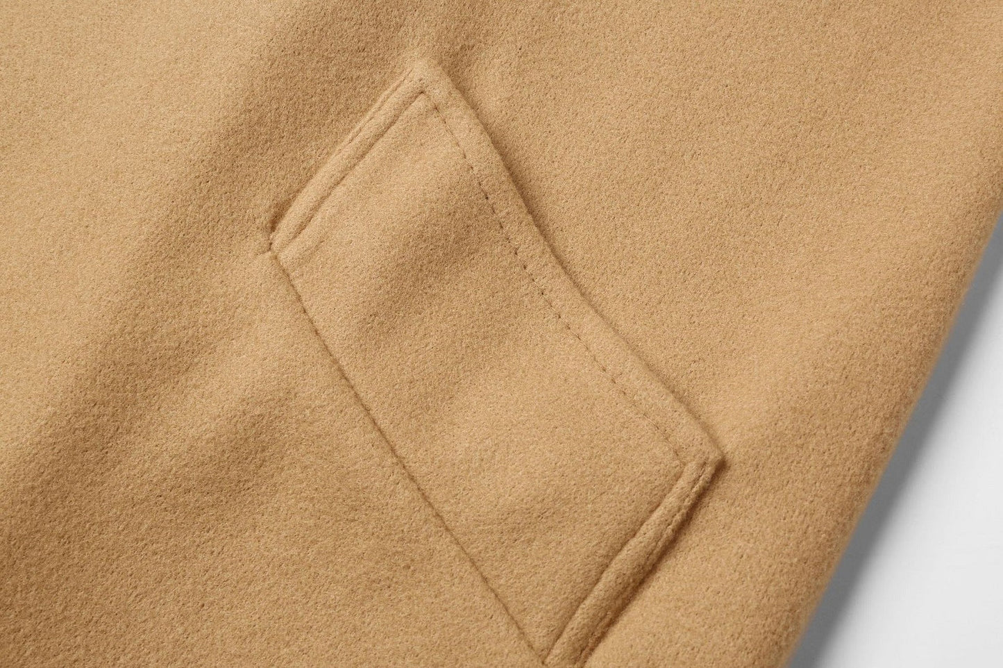 Eleganter Damen Mantel Lang Wollig Doppelreiher - IdealeKleiden