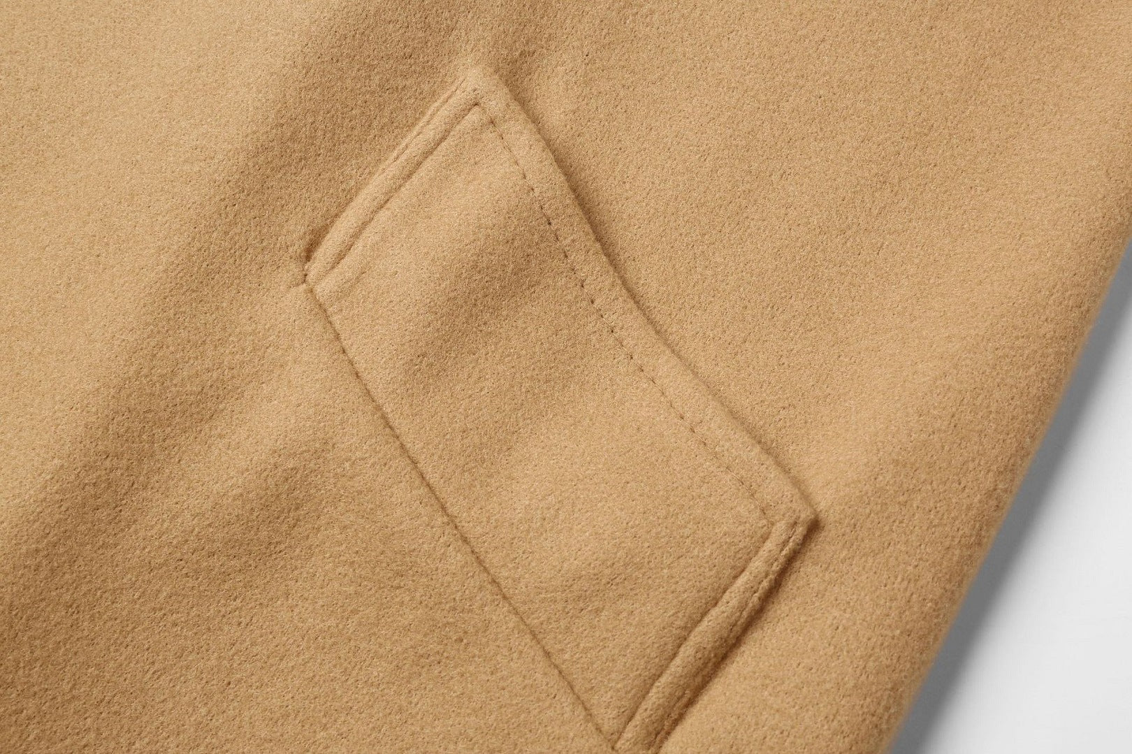 Eleganter Damen Mantel Lang Wollig Doppelreiher - IdealeKleiden