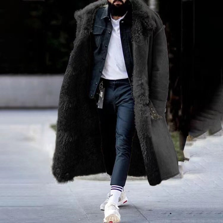 Eleganter Herren Wintermantel Lang &amp; Luxus - IdealeKleiden