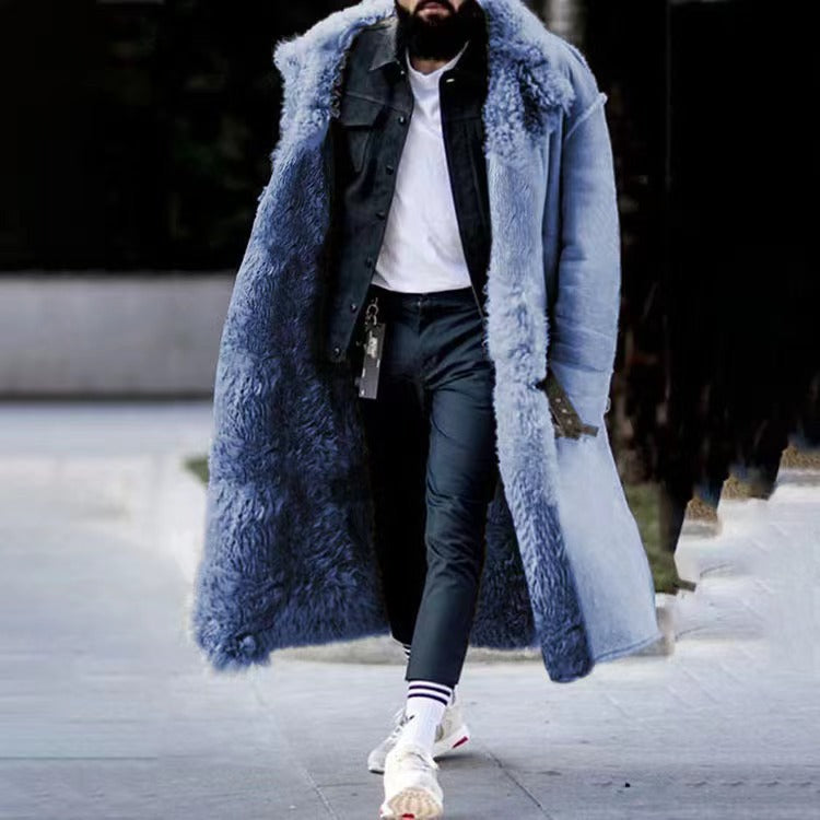Eleganter Herren Wintermantel Lang & Luxus