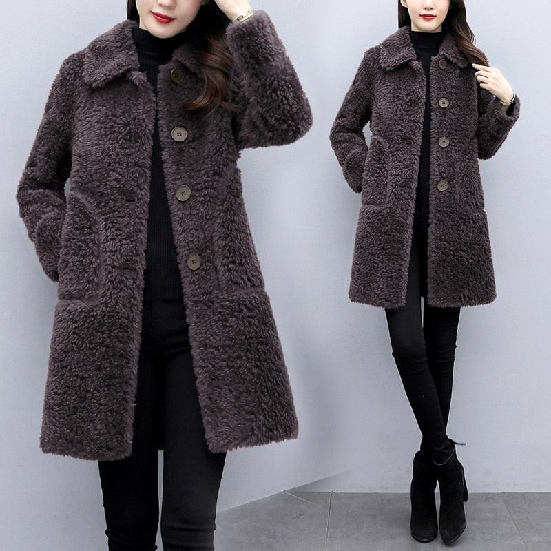 Eleganter Damen Mantel Lang Stilvoll