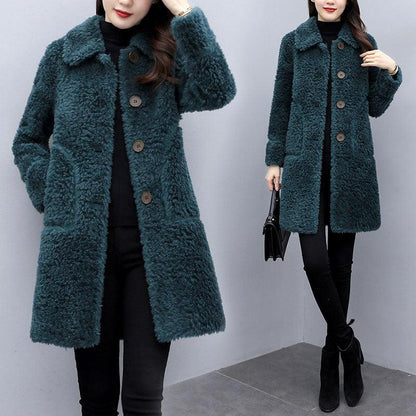 Eleganter Damen Mantel Lang Stilvoll