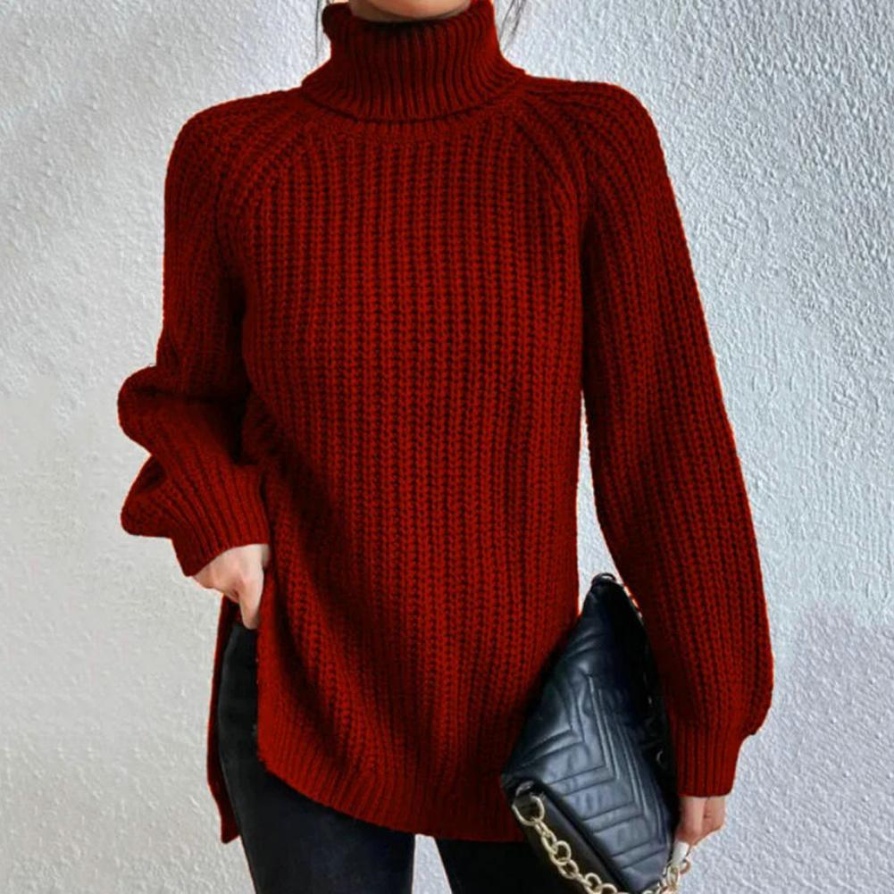 Elegante Damenpullover Rollkragen Chic