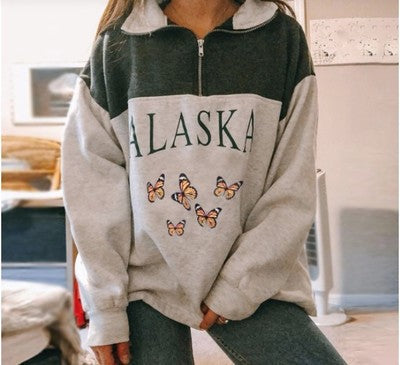 Übergroße Winterpullover Damen Kapuze