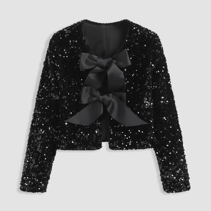 Eleganter Paillettenschleif Blazer