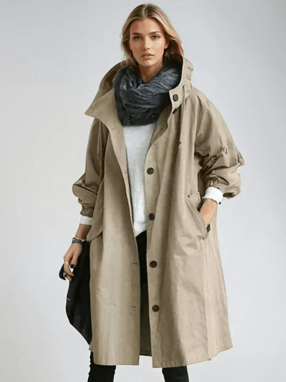 Damen Wintermantel Lang Elegant - IdealeKleiden