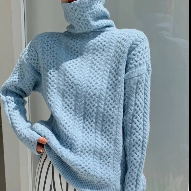Elegante Kaschmir Rollkragenpullover Damen