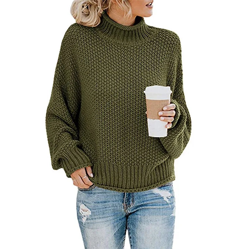 Elegante Damen Rollkragenpullover Luxus Qualität