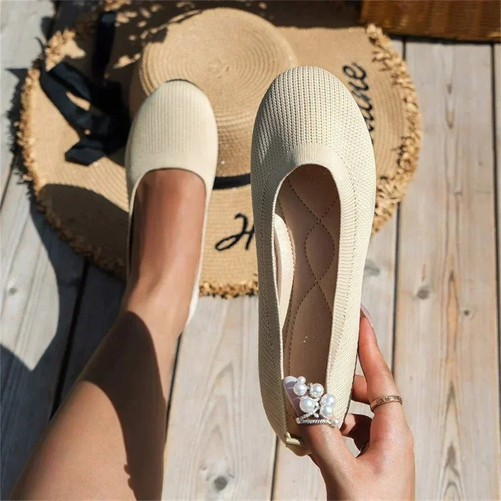 Damen Ballerinas Frühling Leicht Bequem