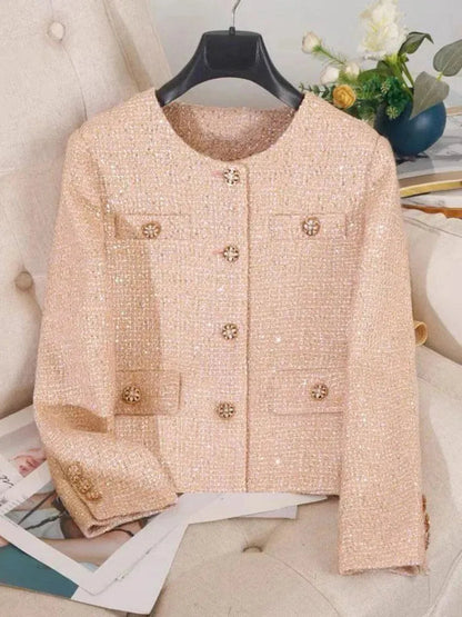 Elegante Damen Tweed-Jacke Luxus Qualität