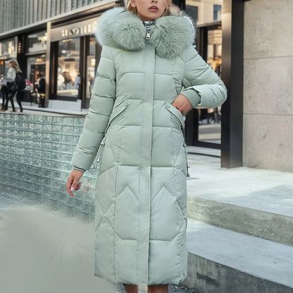 Eleganter Damen Wintermantel Stilvoll Lang - IdealeKleiden