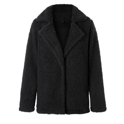 Damen Weich Teddy Winterjacke Warm