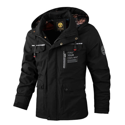 Herren Winterjacke Verstellbare Kapuze Warm Isoliert