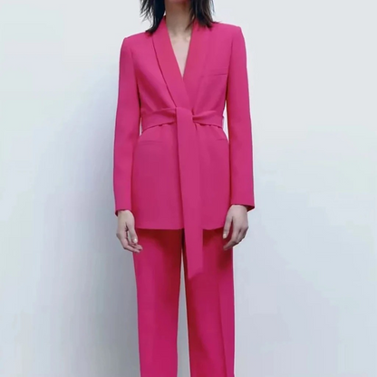 Modisches Hausanzug Set Blazer und Hose Mehrfarbig