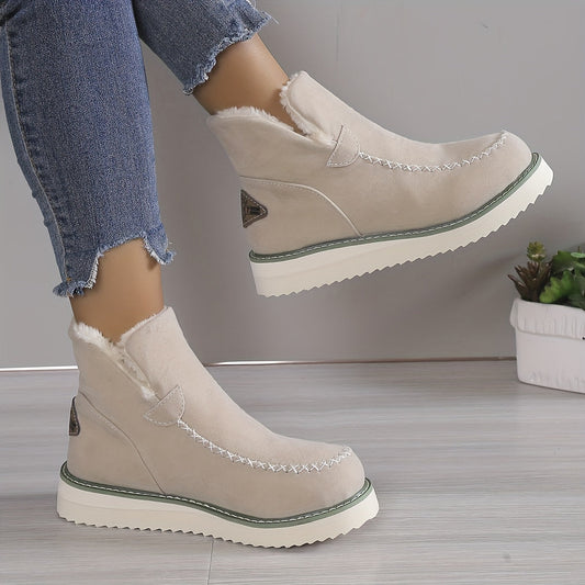 Winter Stiefel Wildleder Damen Absatz - IdealeKleiden
