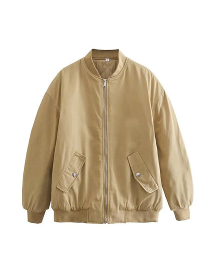 Damen Bomberjacke Groß Größe Oversized Style