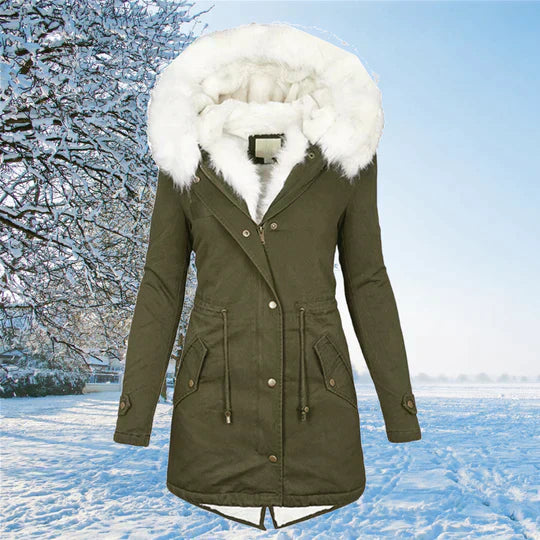Wintermantel Langarm Warm Elegant Damen