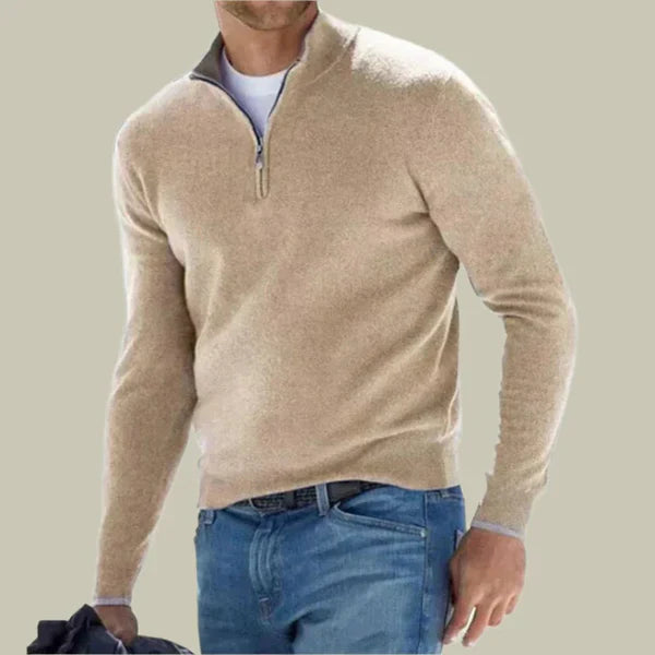 Herren Pullover Klassisch Modern Reißverschluss