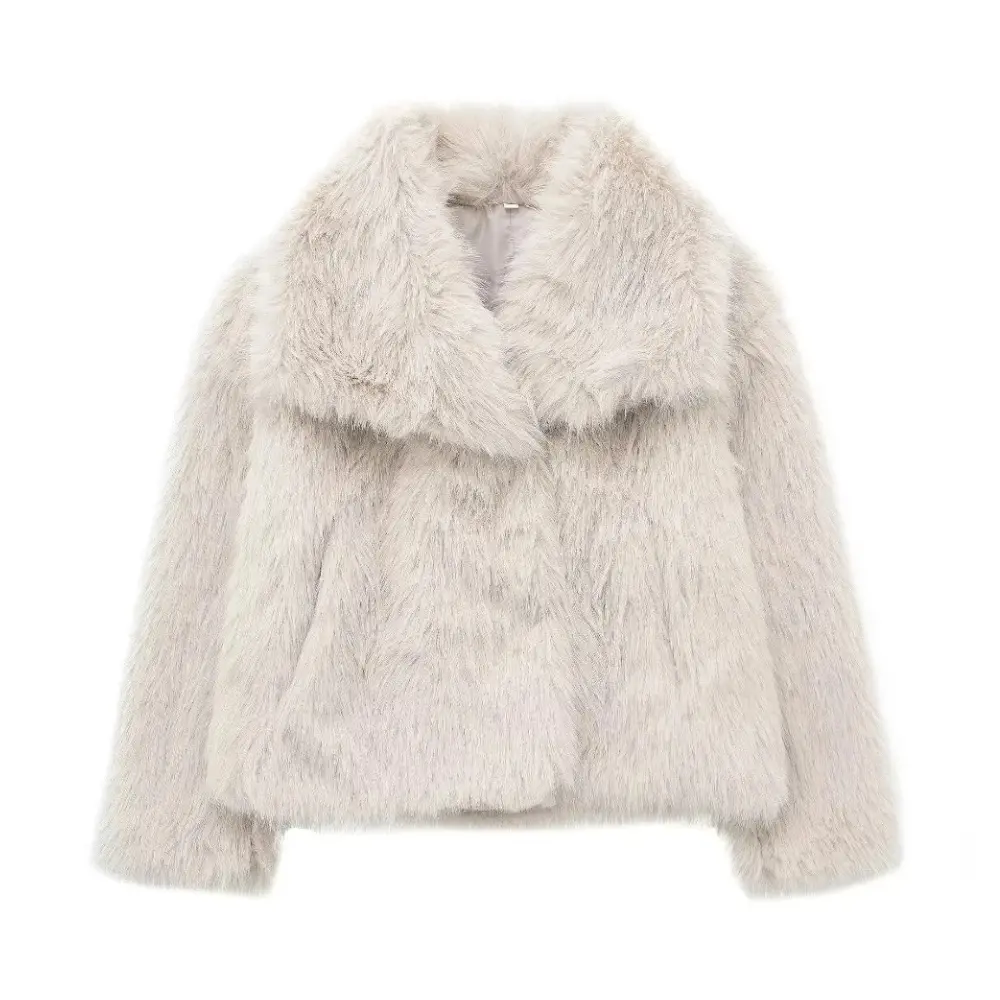 Luxus Faux-Fur Jacke Damen Glamour