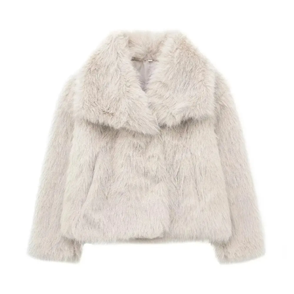Luxus Faux-Fur Jacke Damen Glamour