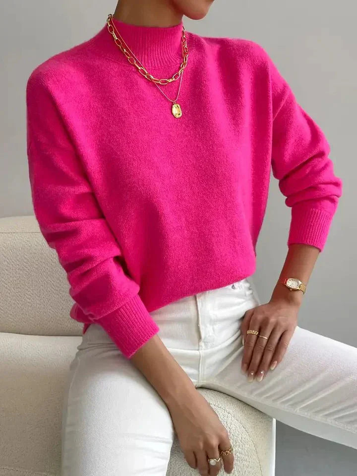 Eleganter Rollkragenpullover Damen Bequem