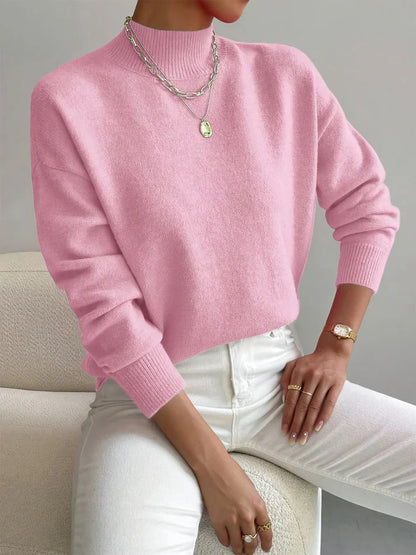 Eleganter Rollkragenpullover Damen Bequem