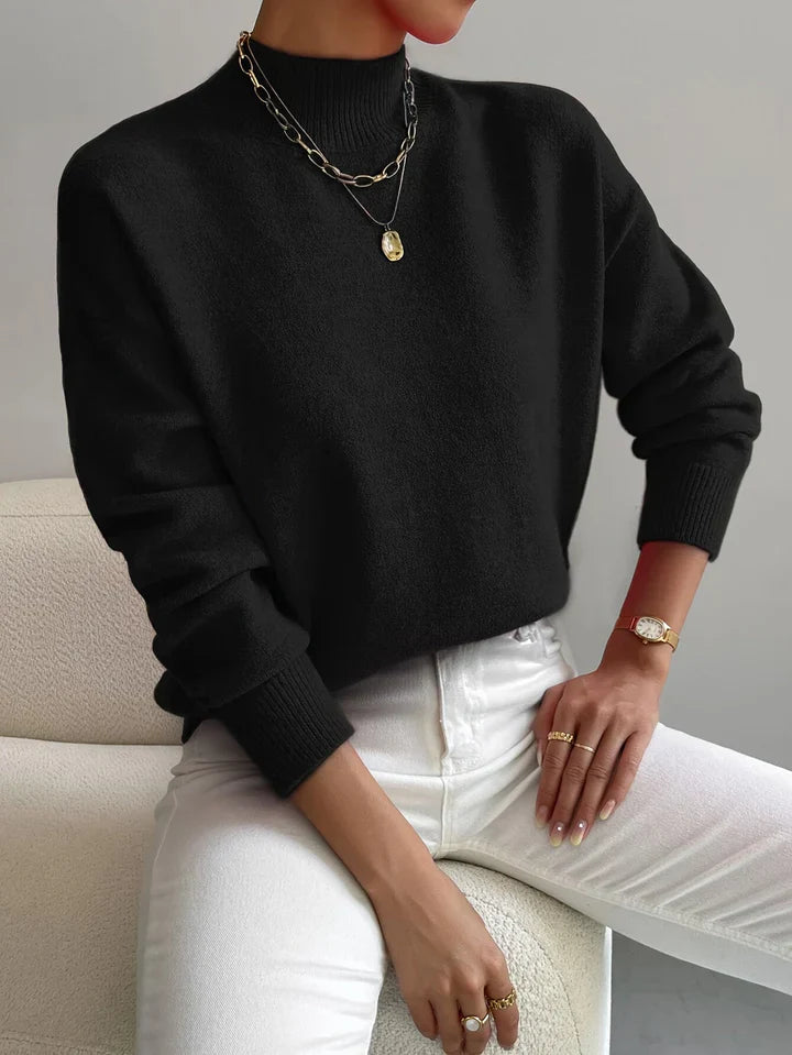 Eleganter Rollkragenpullover Damen Bequem