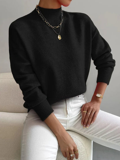 Eleganter Rollkragenpullover Damen Bequem