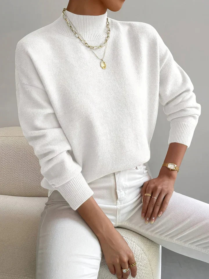 Eleganter Rollkragenpullover Damen Bequem