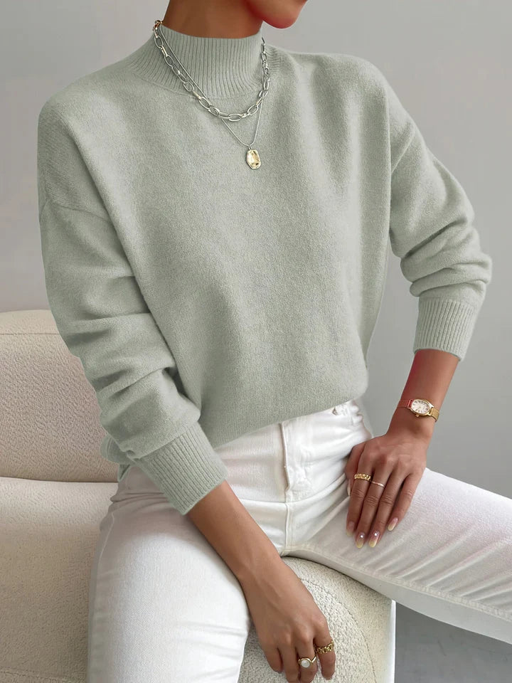 Eleganter Rollkragenpullover Damen Bequem - IdealeKleiden