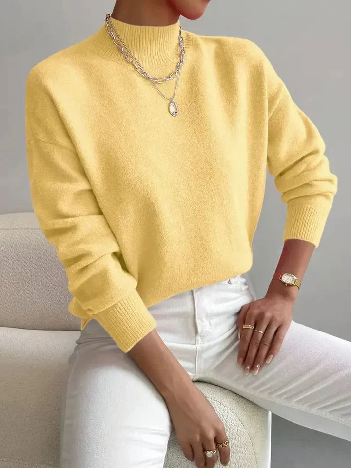 Eleganter Rollkragenpullover Damen Bequem